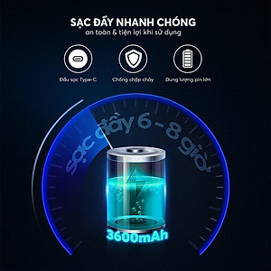 Quạt sạc tuần hoàn không khí Elmich CFE-8786, dung lượng pin lớn, hoạt động liên tục tới 10h, tạo nên luồng gió mạnh,  di chuyển linh hoạt 90° theo chiều ngang tạo luồng gió đa chiều, làm mát nhanh, dễ chịu - Hàng chính hãng