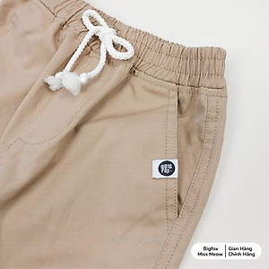 Quần dài kaki bé trai Bigfox Miss Meow size đại, jogger túi hộp, đi học cỡ 5,9,11 tuổi 30kg 40kg