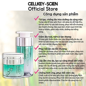 Bộ Dưỡng Trắng Da Tế Bào Gốc Hàn Quốc Cấp Ẩm Xóa Nhăn Phục Hồi Trẻ Hoá Da Và Chống Lão Hoá Cellkey-Scien Repair System White Set (60ml)