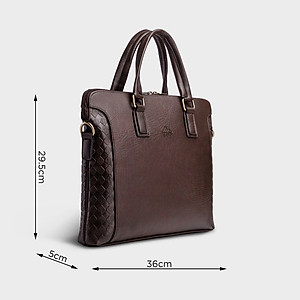 Cặp Công Sở Lata ( Thời trang nam basic đựng laptop 14,6 inch - Cặp da CA28 )