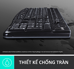Bàn phím có dây Logitech K120 - Hàng chính hãng