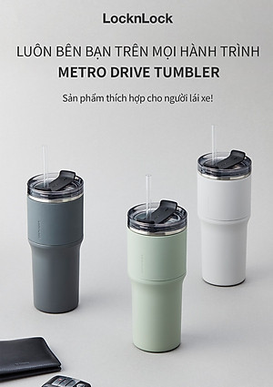 Bình giữ nhiệt LocknLock Metro Drive LHC4277S 650ml - Kèm ống hút và cọ rửa