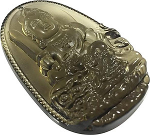 Mặt Dây Chuyền Văn Thù Bồ Tát Đá Thạch Anh Ám Khói Ngọc Quý Gemstones VTTAK