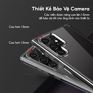 Ốp lưng chống sốc trong suốt cho Samsung Galaxy S22 Ultra hiệu Likgus Crashproof giúp chống chịu mọi va đập - hàng nhập khẩu