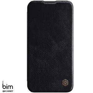 Bao da dành cho iPhone 13 Pro Max hàng chính hãng Nillkin QIN có nắp trượt bảo vệ camera