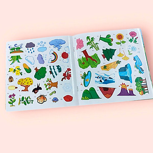 Sách cho bé - Bóc Dán Thông Minh Rèn Luyện IQ - Sách tương tác - Bông Hoa Đỏ BANGSON - Dành cho trẻ 2+