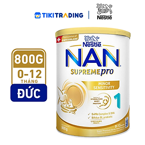 Sữa bột Nestlé NAN SUPREMEPRO 1 800g nhập khẩu Đức với 5HMO & đạm Gentle Optipro ( Dành cho trẻ từ 0 - 12 tháng tuổi)