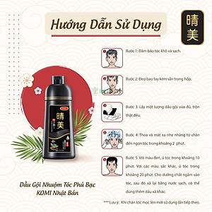 Hộp Dầu Gội Phủ Bạc Thảo Dược Komi Nhật Bản [10Gói = 250ml]