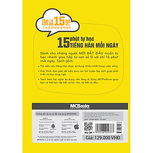 Sách 15 Phút Tự Học Tiếng Hàn Mỗi Ngày