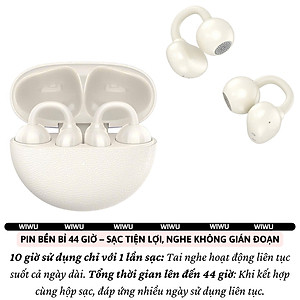 Tai nghe ENC phiên dịch Open-Ear AI RealTalk Translation bluetooth 6.0 không dây WIWU OWS Ai305 - Bluetooth 6.0, dịch thời gian thực, Âm Thanh 360°, Directional Sound Transmission, Dynamic Bass 9 & Surround Sound 9 - Hàng nhập khẩu