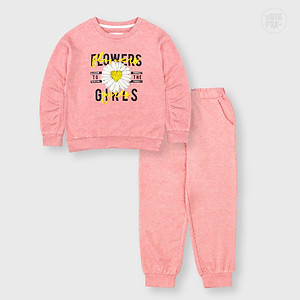 Bộ bé gái BIGFOX - MISS MEOW thu đông size đại, bộ dài tay cho bé phong cách Hàn Quốc in hoa cúc Flowers Girls 11 - 51 kg