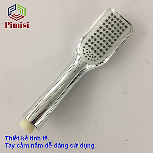 Bát sen tắm của vòi tắm hoa sen nóng lạnh Pimisi 1 chế độ với tay sen bằng nhựa cao cấp mạ xi Cr/Ni sáng bóng - đầu lỗ bát cao su massage tăng áp | Hàng chính hãng
