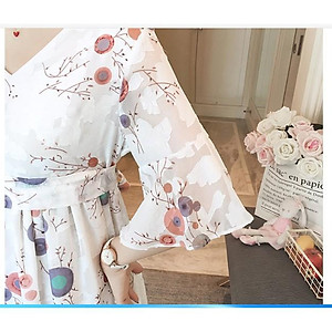 ĐẦM BẦU VÁY BẦU CÔNG SỞ VOAN LỤA HOA HỒNG ( sau sanh có dây kéo cho bé bú )