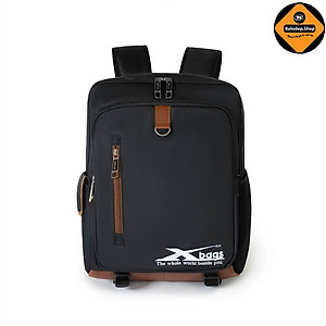 Balo Laptop Thời Trang Cao Cấp Xbags XB3101 Màu Đen, Thiết Kế Dạng Hộp Lớn Nhiều Ngăn, Chống Nước Chống Sốc, Cá Tính, Phù Hợp Đi Làm Đi Học!
