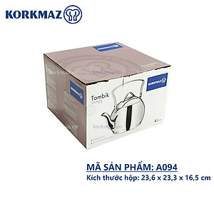 Ấm inox 18/10 Korkmaz Tombik 3.5 lít
