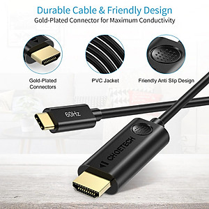 Dây Cáp Chuyển Đổi USB Type C To HDMI 4K 60Hz Dài 1.8M CHOETECH CH0019 - Hàng Chính Hãng