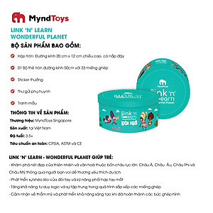 Đồ Chơi Giáo Dục, Bộ Xếp Hình Myndtoys Link ‘n’ Learn - Wonderful Planet - Dành Cho Bé Trên 3 Tuổi