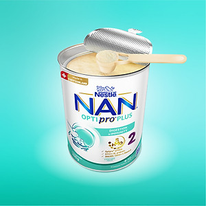 Sữa bột Nestlé NAN OPTIPRO PLUS 2 400g/lon với 5HMO Sản Xuất Tại Thụy Sĩ (6-12 tháng)
