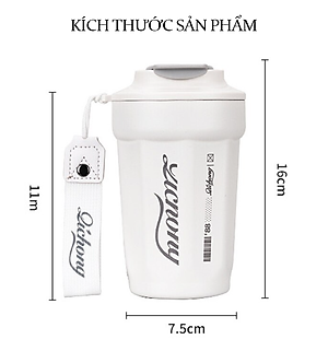 Cốc Giữ Nhiệt Teement Inox 316 Cách Nhiệt, Dung Tích 480ml, Có Dây Cầm Tay Chắn Chắn - Hàng Chính Hãng