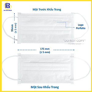 [Combo 5 HỘP - PERFETTA MODERATE] - Khẩu Trang Y Tế Chất Lượng Cao, Kháng Khuẩn, Chống Bụi Mịn, Màu Trắng, 3 Lớp, Bảo Vệ Tối Ưu - (50 cái/hộp)