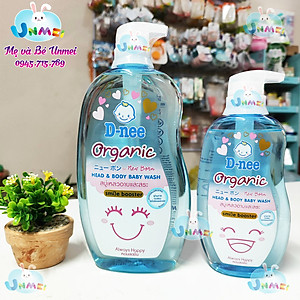Dung Dịch Tắm Gội Toàn Thân Cho Bé Dưới 3 Tuổi D-nee - Chai 800ml (Xanh)