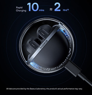 Tai nghe bluetooth V5.3 TWS Baseus Bowie E5x ( 6H, RGB Light, Hi-Fi audio, 4-Mic Noise Reduction) Hàng Chính Hãng