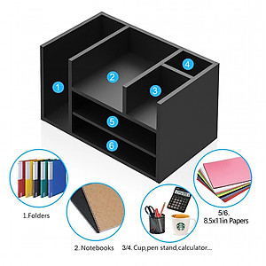 Kệ sách gỗ kệ sách mini trang trí bàn làm việc SMLIFE Atonio