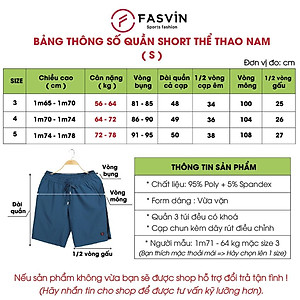 Quần đùi thể thao nam Fasvin S22514.HN vải gió chun mềm mại co giãn thoải mái