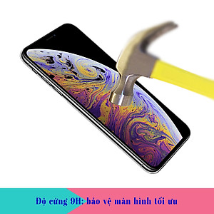 Kính Cường Lực cho Iphone XS Max - Màu Đen - Full Màn Hình - Hàng Chính Hãng