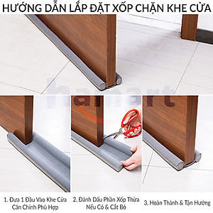 Thanh Xốp Chặn Khe Cửa 95CM Ron Chắn Khe Hở Chống Côn Trùng Điều Hoà Mát Lạnh