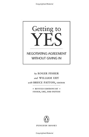 Sách Getting to Yes: Negotiating an agreement without giving in