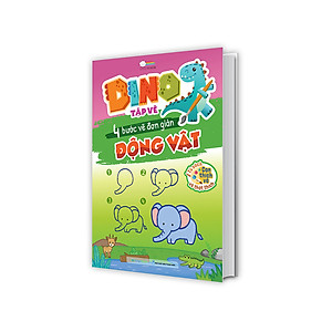 Combo DINO tập vẽ - 4 bước tập vẽ đơn giản cho bé (5 cuốn)