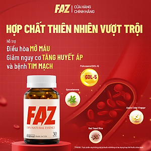 [Tặng Hộp 15v] Combo 4 Hộp 30v - Viên Uống FAZ Ecogreen Hỗ Trợ Giảm Mỡ Máu, Điều Hòa Tim Mạch