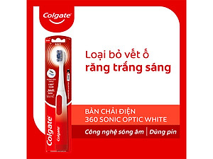 Bàn chải điện Colgate Sonic Optic White trắng sáng sóng âm