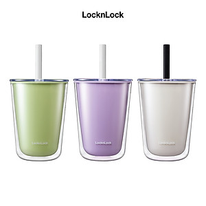 Ly nhựa 2 lớp Bubble Tea Cold Cup LocknLock HAP529 - Kèm ống hút - Dung tích 720ml