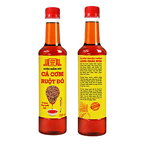 Đặc Sản Phan Thiết - Thùng 6 Chai Nước Mắm Nhỉ Cá Cơm Vàng Ruột Đỏ Làng Chài Xưa 525Ml/Chai Cá Ngon Vùng Nước Trồi 300 Năm Truyền Thống