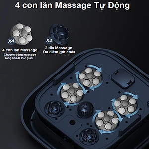 Bồn ngâm chân, kiêm máy massage chân tự động Thương hiệu Hà Lan cao cấp Philips - PPM5103F (HÀNG CHÍNH HÃNG)