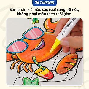 Bút sơn/ Bút lông 12/24/36 màu - Acrylic Markers 2 đầu ngòi ThiênLong Colokit - Màu sắc tươi sáng Trang trí đa chất liệu