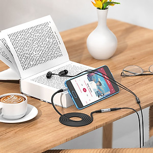 Dây Cáp Nối Dài Âm Thanh 3.5mm Dài 1M AUX001-BK Loa Tai Nghe - Hàng Chính Hãng