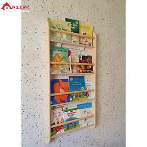 Giá sách treo tường , kệ sách gỗ treo tường trang trí Anzzar
