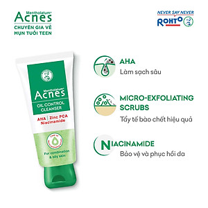 Sữa rửa mặt kiểm soát nhờn ngăn ngừa mụn dạng gel Acnes Oil Control Cleanser 100g