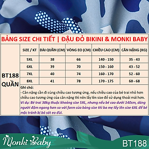Bộ bơi cỡ lớn cho bé trai mập béo, quần 2 lớp chống lộ rộng rãi có túi để đồ, áo thiết kế riêng thoải mái hơn cho bé big size | BT188