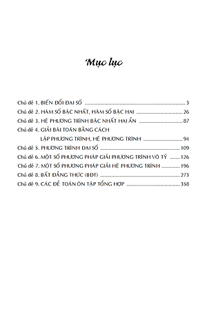 Sách Các Chuyên Đề Bồi Dưỡng Học Sinh Giỏi Đại Số Lớp 9