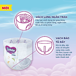 [TẶNG KÈM 4 MIẾNG] Tã quần Bobby Siêu Khô Thoáng - 100% Thoáng Khí Mega Jumbo - XL84