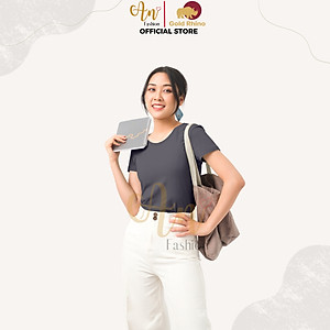 Áo Phông Nữ Cổ Tròn Màu THAN CHÌ 100% Cotton Cao Cấp, Công Nghệ Khử Mùi Ag+, An Toàn Cho Da - Gold Rhino