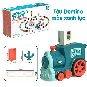Đồ Chơi Đoàn Tàu Thả Domino Có Đèn Cho Bé Xếp Hình Lắp Ráp Giải Trí Giúp Bé Tăng Trí Thông Minh Rèn Luyện Tư Duy PaKaSa - Chính Hãng