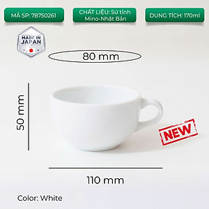 New 2024 Ly sứ Origami Cappuccino Bowl 170ml uống trà cà phê