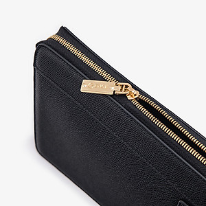 Clutch Da Hàng Hiệu Ví Nam Cầm Tay Công Sở GENCE HT11 Da Bò Cao Cấp Màu Đen