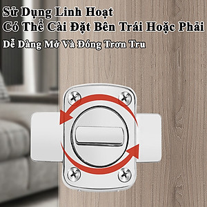 Khóa Chốt Núm Xoay KUNBE Hợp Kim Bền Bỉ An Toàn, Phù Hợp Nhiều Loại Cửa