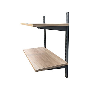 Kệ Ray Tường SMLIFE Railshelf 2 Tầng H60cm - Kệ Sách Treo Tường Tùy Biến Kích Thước & Vị Trí Hiện Đại Cho Căn Hộ Nhỏ